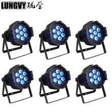6 шт./лот светодиодные парные прожекторы 7 шт* 10 W 4in1 светодиодные световые эффекты Led Par свет DMX елочные украшения, рождественские огни