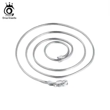 ORSA JEWELS серебряное ожерелье из натуральной 925 пробы, цепочка в виде змеи, модное ожерелье, цепочки без содержания свинца и никеля, 45 см, 50 см, ювелирное изделие SC09