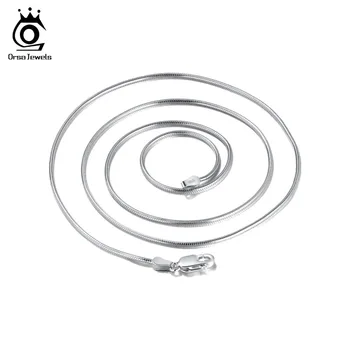 

ORSA JEWELS Genuine 925 Sterling Silver Necklace Snake Chain Fashion Necklace Chains Lead & Nickel Free 45CM 50CM Jewelry SC09