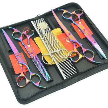 

Meisha 7 inch Professional Pet Grooming Scissors Kit Direct & Thinning & Curved Shears Japan Steel Dog Haircut Tool HB0223
