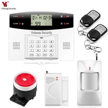 

YobangSecurity Wireless GSM Home Alarm System English Russian French Spanish Italian Cezch Voice Door Sensor PIR Detector