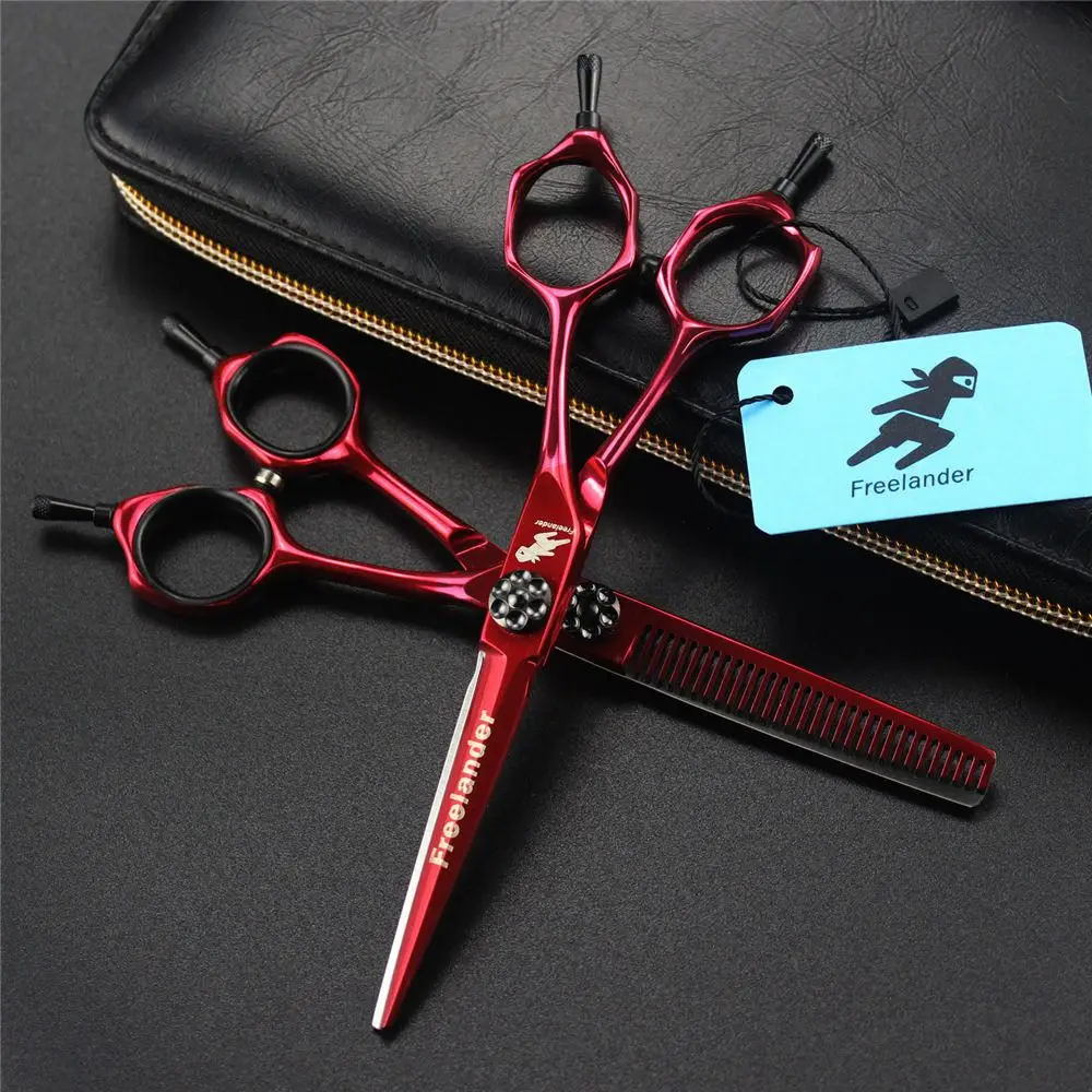 

Top Grade 6 inch Red "A" Pet Scissors Professional Hairdressing Scissors Cat Dog Grooming Scissors Hair Cutting Thinning Shears