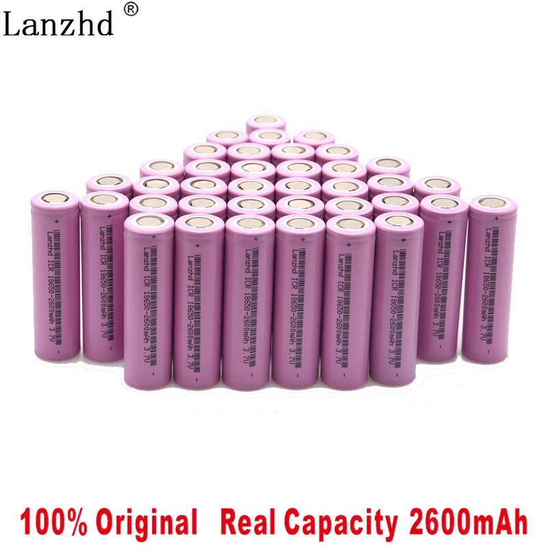 Günstige 100% original 18650 3,7 V 2600MAH Li ionen wiederaufladbare 18650 batterie für samsung batterien Für spielzeug werkzeuge taschenlampe (10 40 stücke)