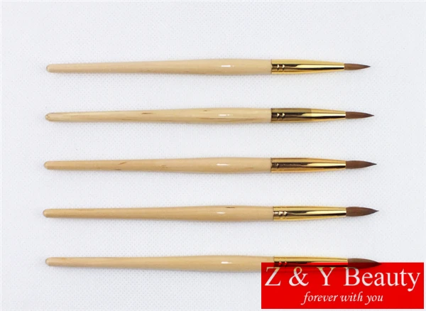 

KEMEISI Factory Direct,Size 02,1PC Long Handle Round Kolinsky Acrylic Nail Brush Wooden #02,K17004-02