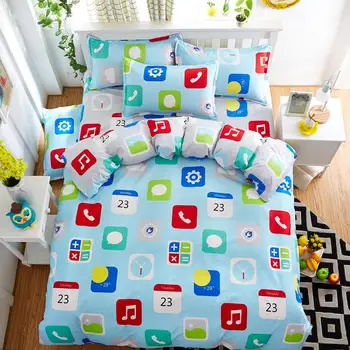 

UNIHOME Luxury Full/Queen Duvet cover set 300 thread count fiber reactive prints bedding set SHUMAKONG