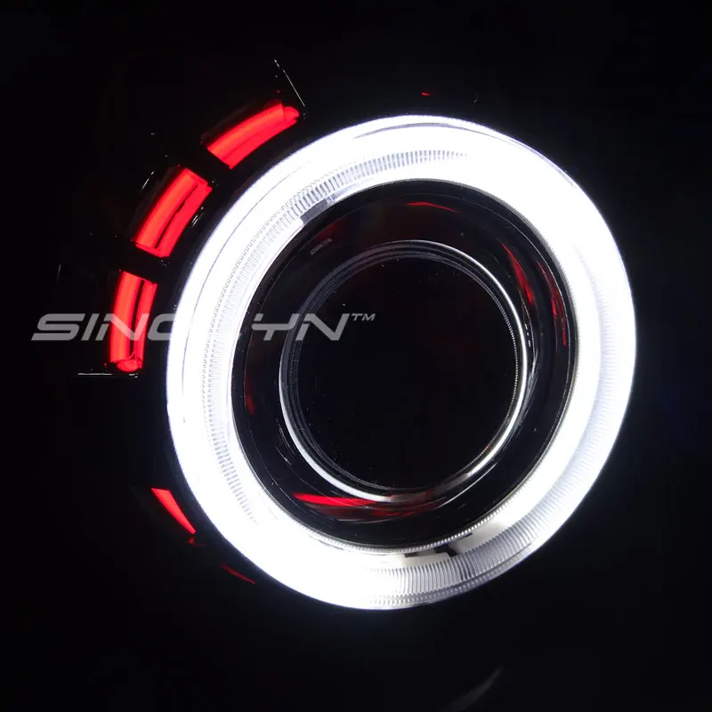 Sinolyn фары линзы Биксеноновые ангельские глазки HID проектор CCFL Halo комплект для H7 H4