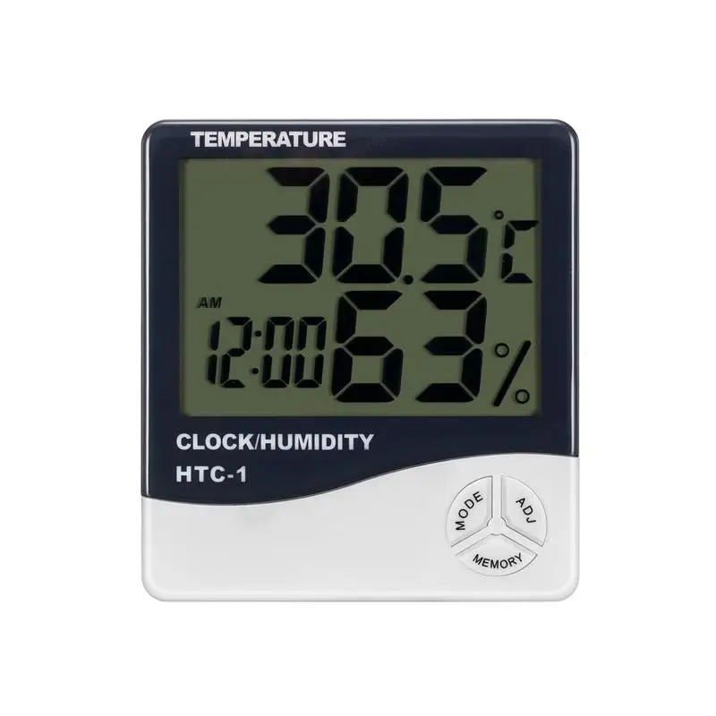 

LCD Digital Temperature Humidity Meter Smart Thermometer Hygrometer Alarm Clock Room Kitchen Table Wall Hanging Weather Station