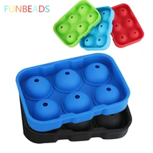 4 цвета формы для замороженного льда 6 шт. диаметр 4,5 см Форма для ледяного шара силиконовая форма для льда CM003
