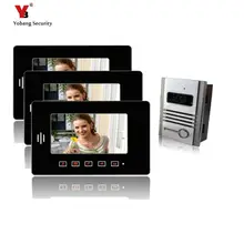 Yobang Security freeship 7 inch Display Touch Button Smart Doorphone video intercom doorbell Answering System for Apartment