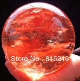 

Free Shipping ddh005 RARE NATURE CHERRY Red QUARTZ CRYSTAL SPHERE BALL 70mm