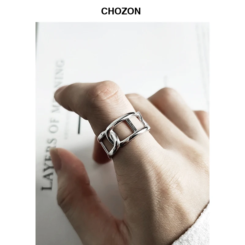 

925 sterling silver ring personality adding multi-chain ring for women minimal index finger opening silver ring fashion jewelry
