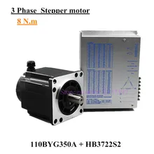 Цифровой Hybird 3 фазы Nema 43 шаговый двигатель комплект 8N. m 4A 110 мм шаговый двигатель 110BYG350A и AC110V/220 В цифровой мотор драйвер HB3722S2