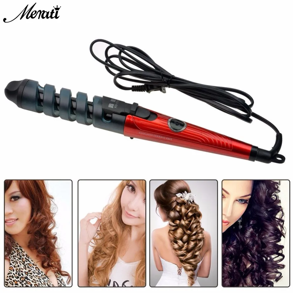 Popular EU Plug Curl Style Spiral Curl Tools Ceramic Spiral Rollers