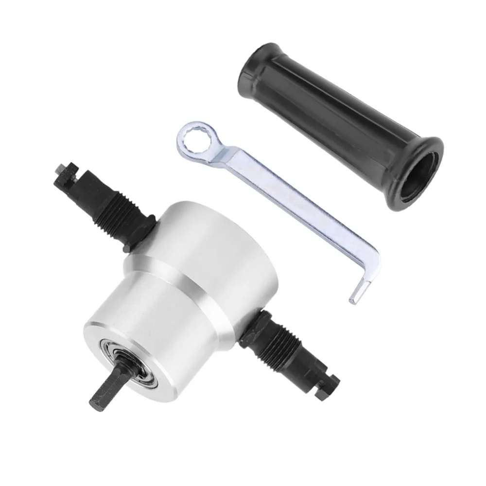 Metal Sheet Nibbler Cutter Double Head Electric Power Drill Attachment