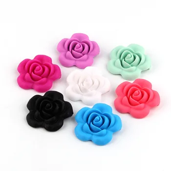 

TYRY.HU 200pcs/lot Silicone Teething Beads Pacifier Clips Pendant 40*40MM Food Grade Silicone Mon Bracelet Accessories Supplier