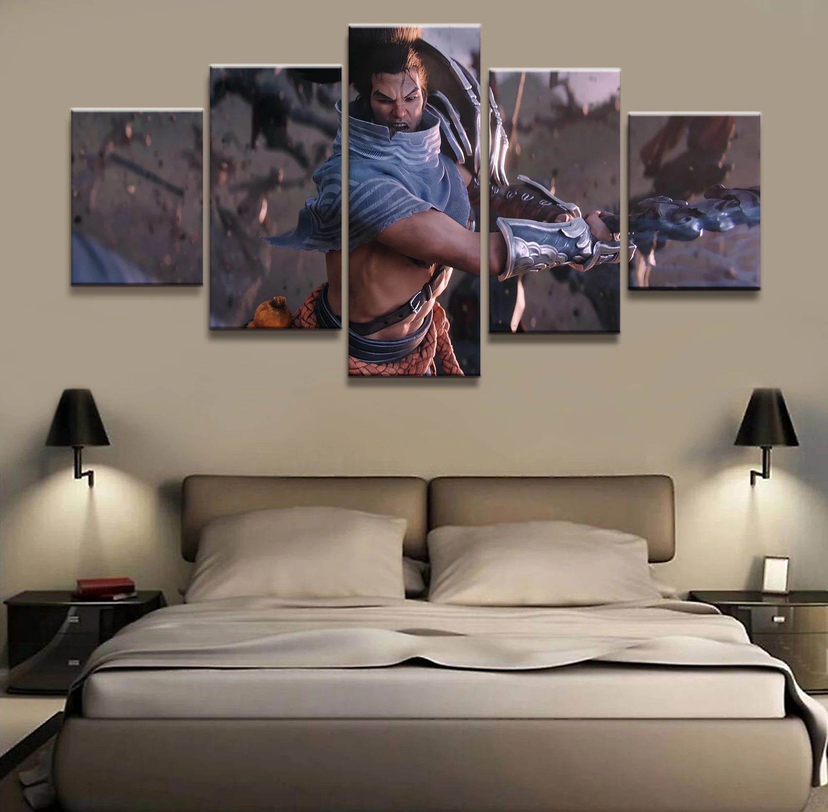

5 Panel Yasuo LOL League of Legends Game Canvas Printed Painting For Living Room Wall Art Decor Picture Works Poster Wholesale