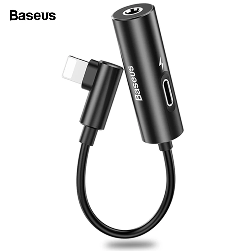 

Baseus Audio Aux Cable Splitter For iPhone Xs Max Xr X 8 7 Plus Charging Cable Adapter For iPhone To 3.5mm Jack Earphone Adapter