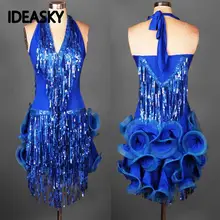 Латинское танцевальное платье костюм с кисточками для танго Бальные латиноамериканские платья женские сальса танцевальные платья для женщин Стандартный