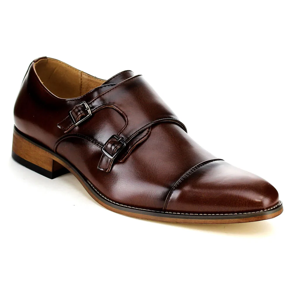 men's casual monk strap shoes
