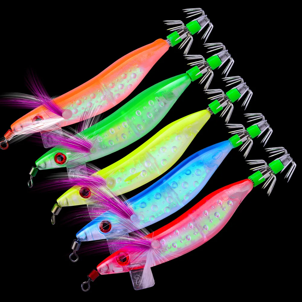 Catch U Fishing Lure 10cm 8.1g Hard Squid Hook Squid Shrimp Lure Sea Fishing Bait (2)