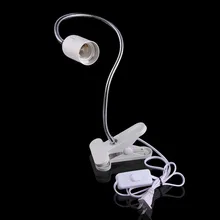 Высококачественные Аксессуары для освещения гибкий Регулируемый E27 светодиодный держатель лампы вкл/выкл переключатель 50 см Кабель питания Шнур с зажимом AA