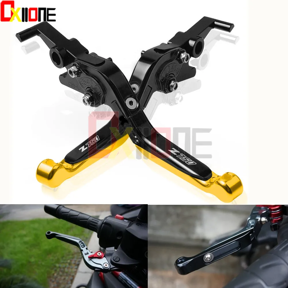 

Motorcycle Folding Extendable Adjustable CNC Aluminum Brakes Clutch Levers for kawasaki Z750 z 750 2007-2012