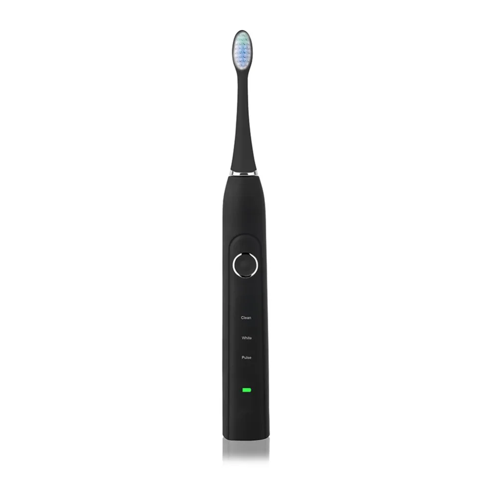 

USB Rechargeable Electric Toothbrush Sonic Waves Waterproof Electric Tooth Brush with 5 Oral Care Modes 3 Heads