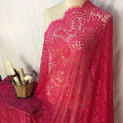 3 метра высокое качество кружева ресницы ручной работы DIY платье ткань украшения дома аксессуары одежда юбка швейная ткань - Цвет: rose red
