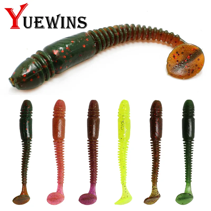 Yuewins 5 шт./лот мягкая рыболовная приманка 9 см 4 г силиконовая с запахом соли