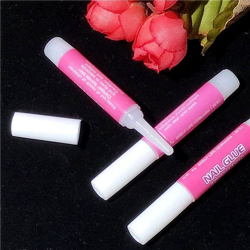 

5pcs Nail Glue For False Nails Portable Super Strong Adhesive Fingernails Glue For Rhinestones Manicure Nail Art Tool