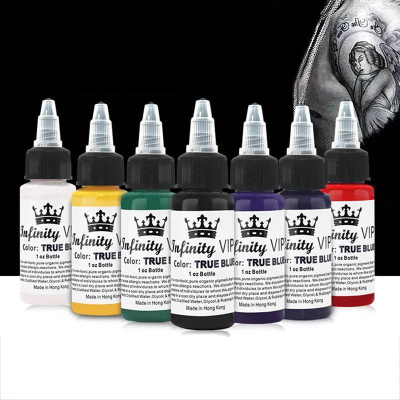 

natural plant pigment Tattoo Ink 7 Color Set 1oz 30ml/Bottle Tattoo Pigment Kit for Tatoo makeup beauty skin Body paint
