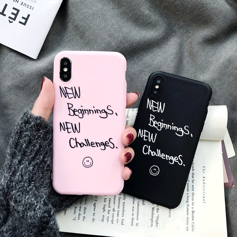 

Candy Color Silicone Ultra thin Phone Case For iphone 7 6 6S 5 5S 8 Plus Case For iphone X XR 11 pro Funny Cartoon Letter Cover