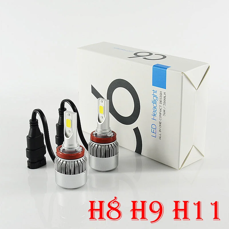 Комплект для автомобильных противотуманных фар H1 H3 H4 H7 H8 H9 H11 9005 9006 72 Вт лм COB| |