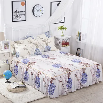 

Bedskrit elastic fitted sheet flower printed bed cover pillowcase mattress cover bedclothes bedspreads cushion cover 3pcs/set