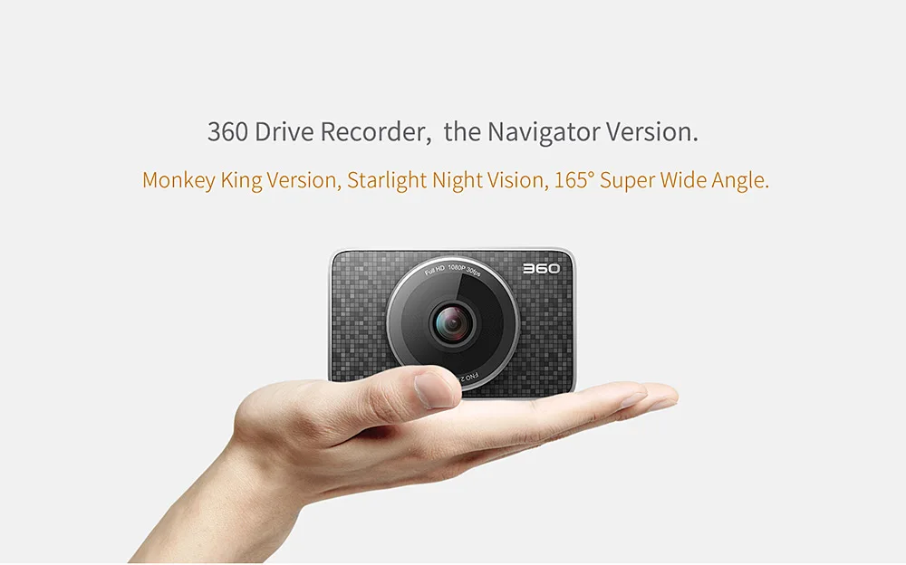 360 J511C 1080P Car DVR 3.0 165 Degree Ambraella A12 3.0MP Car Camera WDR Night Vision Detector WIFI Dashcam with 16G Card (1)