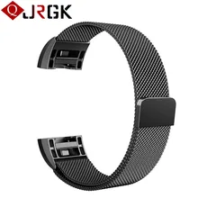 JRGK Миланская петля ремешок для браслета FitBit Charge 2 Замена браслет звено магнитный браслет из нержавеющей смарт-браслет Замена ремня