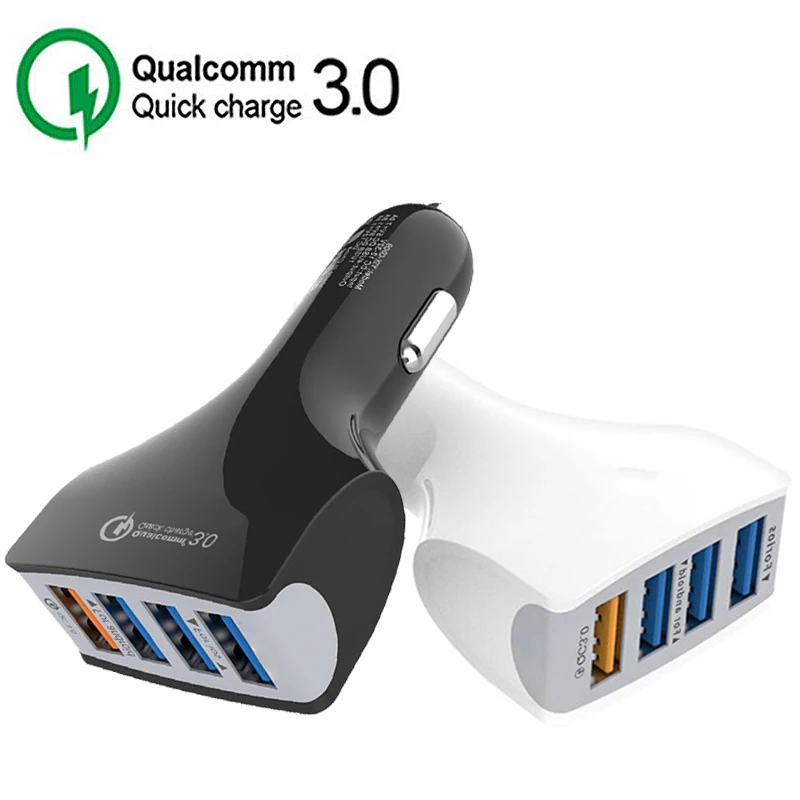 

Car Charger 4USB Cars Cigarette Lighter 5V 9V 12V QC 3.0 Quick Charger Socket Splitter Cars Charging Universal Auto Electronic