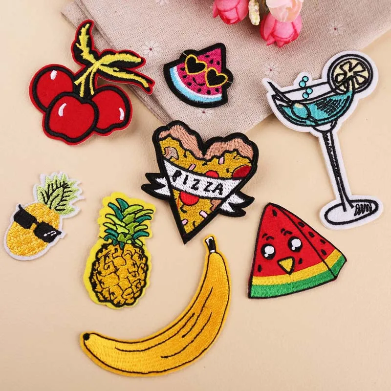 

1Pcs Fruit Embroidery Patch Heat Transfers Iron On Sew On Patches for Clothing DIY Clothes Stickers Decorative Appliques 47243