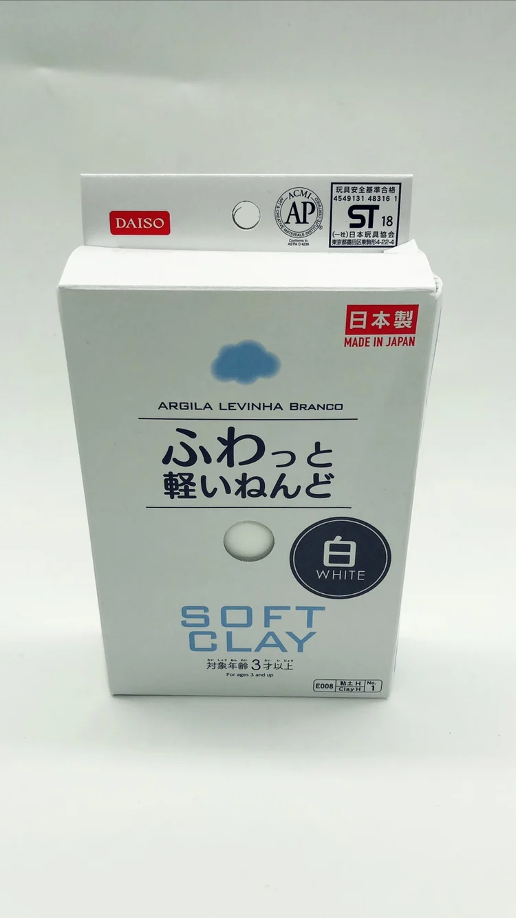Daiso японская мягкая глина легкая для моделирования воздушная сухая Ультралегкая глина детская Полимерная глина Lizunov slimes пушистые принадлежности# clay002 - Цвет: white
