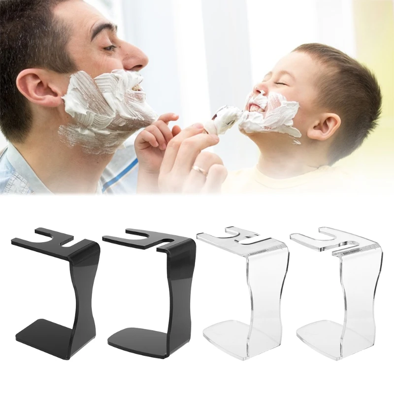 

2in1 Acrylic Shaving Stand Men Shave Brush Bowl Mug Organizer Barber Salon Home New Design