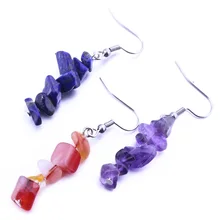 8 цветов macadam серьги из природного камня из нержавеющей стали Xrystal серьги гвоздики для женщин ювелирные изделия