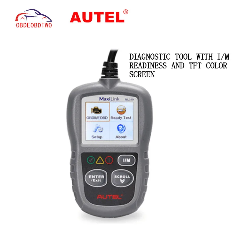 Автоматический диагностический инструмент для сканирования Autel MaxiLink ML319 OBDII