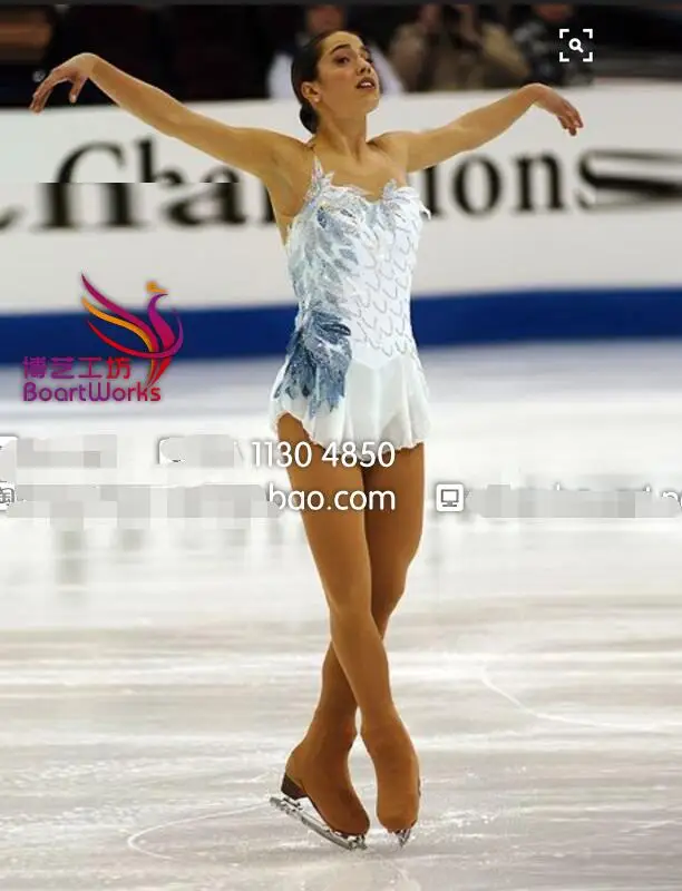 figure skating dress white ice skating dresses women competition ice skating clothing free