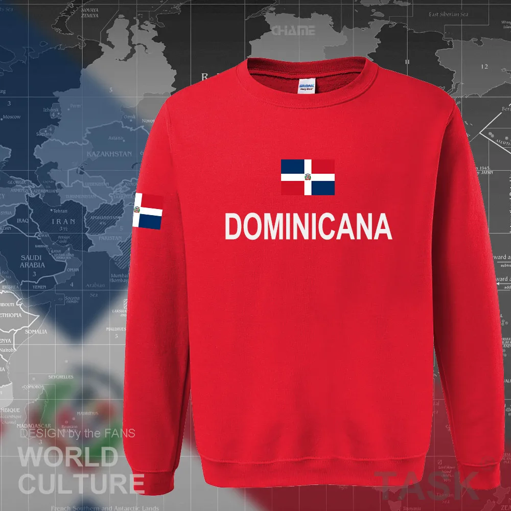 Dominicana DOM, мужская толстовка с капюшоном, новинка, уличная одежда, Национальный спортивный костюм, футболист, Спортивная