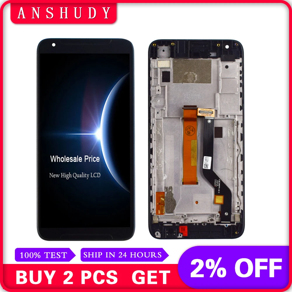 

For HTC Desire 628 D628 LCD Display Panel Module + Touch Screen Digitizer Sensor Assembly With Frame