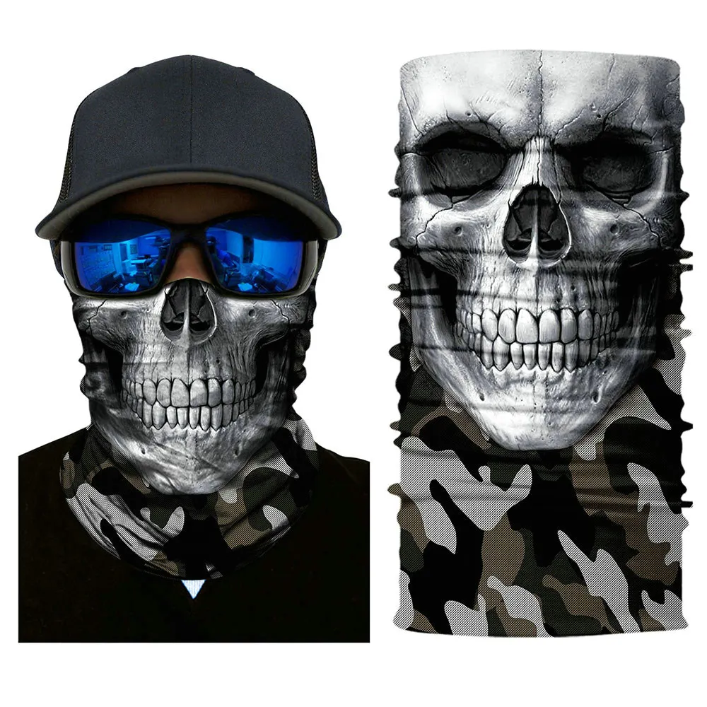 

Hunting Outdoor Riding Bandana Headband Skull Ghost Joker Balaclava Motorcycle Cover Neck Face Mask Protect Scarf Motorcycle