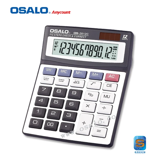 12 Digits Display Dual Power Classical Economic font b Calculator b font Accountant New Arrival Check