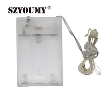 SZYOUMY 2 м 20 светодиодный s Медь светодиодный свет Батарея работает на 7ft длинные серебряной проволоки Цвет струнной проволоки для вечерние Свадебные украшения