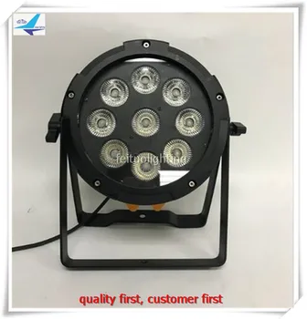 

6lot Flycase New IP65 Wireless Dmx Led Par 9x12W Wifi Control Battery Par43 Led RGBWAUV 6in1 Stage Par Led Light Dj Sound Active