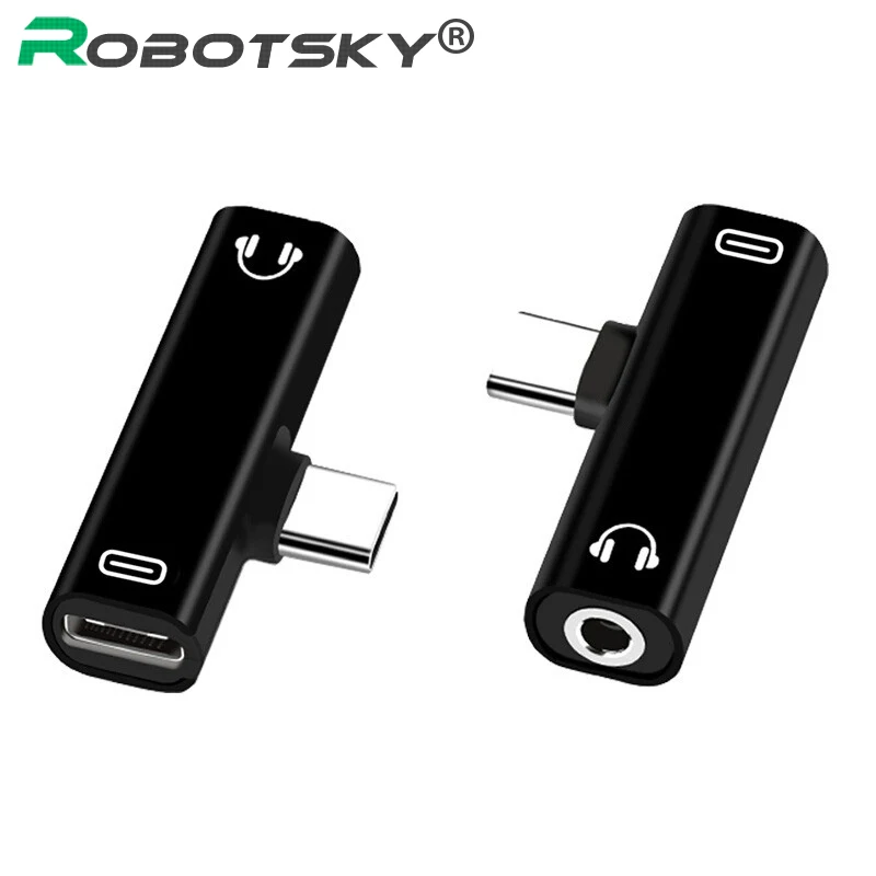 

Mini Type C Audio Adapter 2 in 1 Type-C to 3.5mm Jack Earphone Cable USB-C Charging Charge Code for Samsung Xiaomi Huawei LG HTC